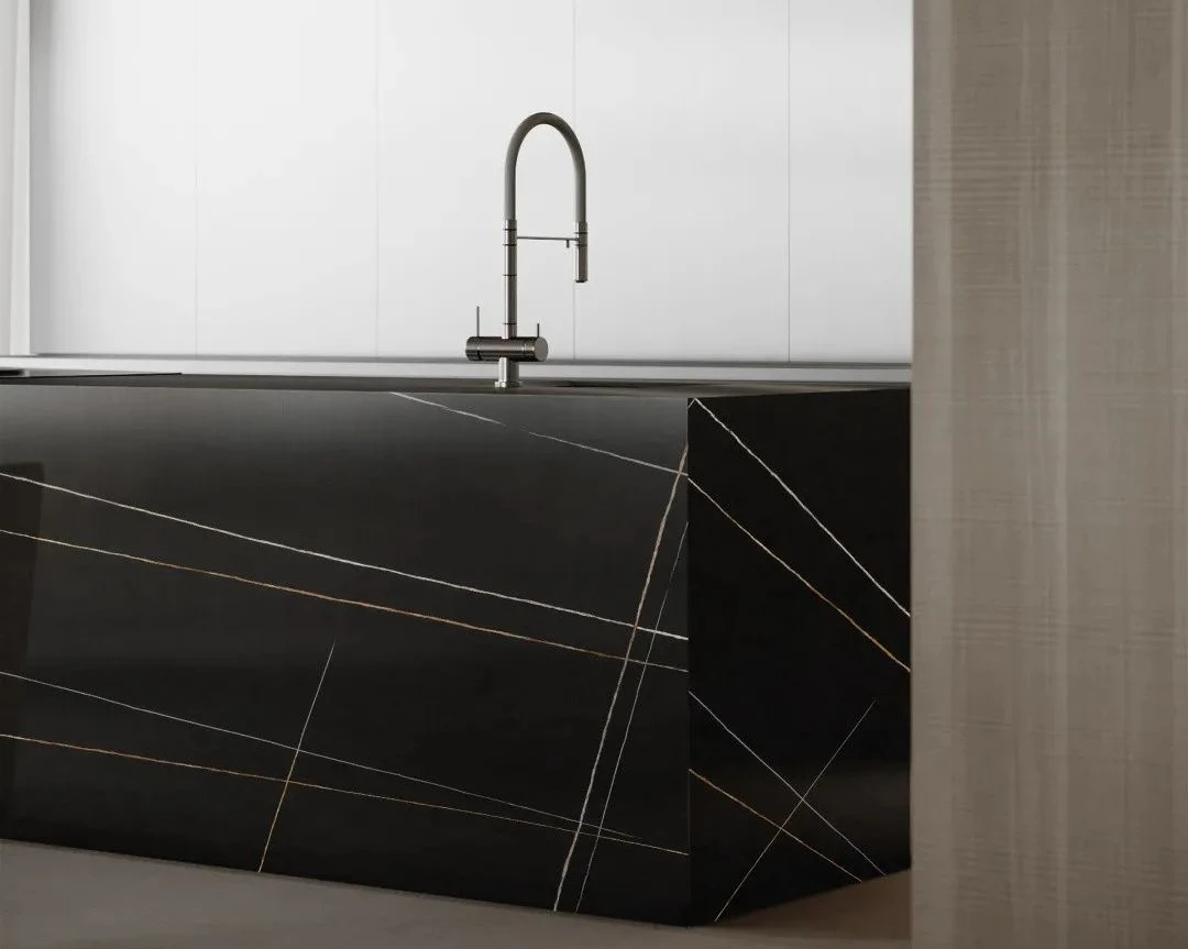 Sahara Noir Marble Look Sintered Stone Countertpps