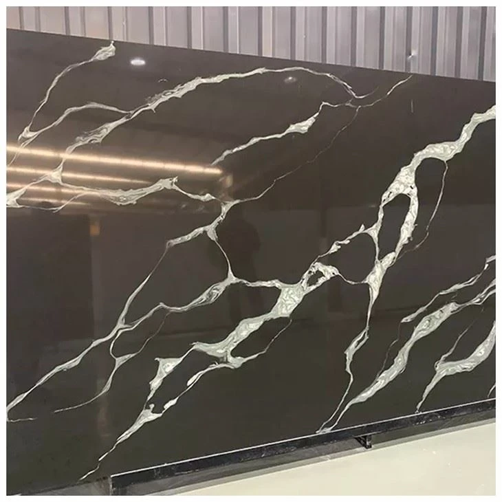 Calacatta Noir কোয়ার্টজ স্ল্যাব
