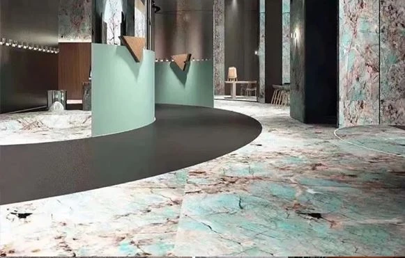 বিলাসবহুল Amazonite সবুজ কোয়ার্টজাইট টাইলস