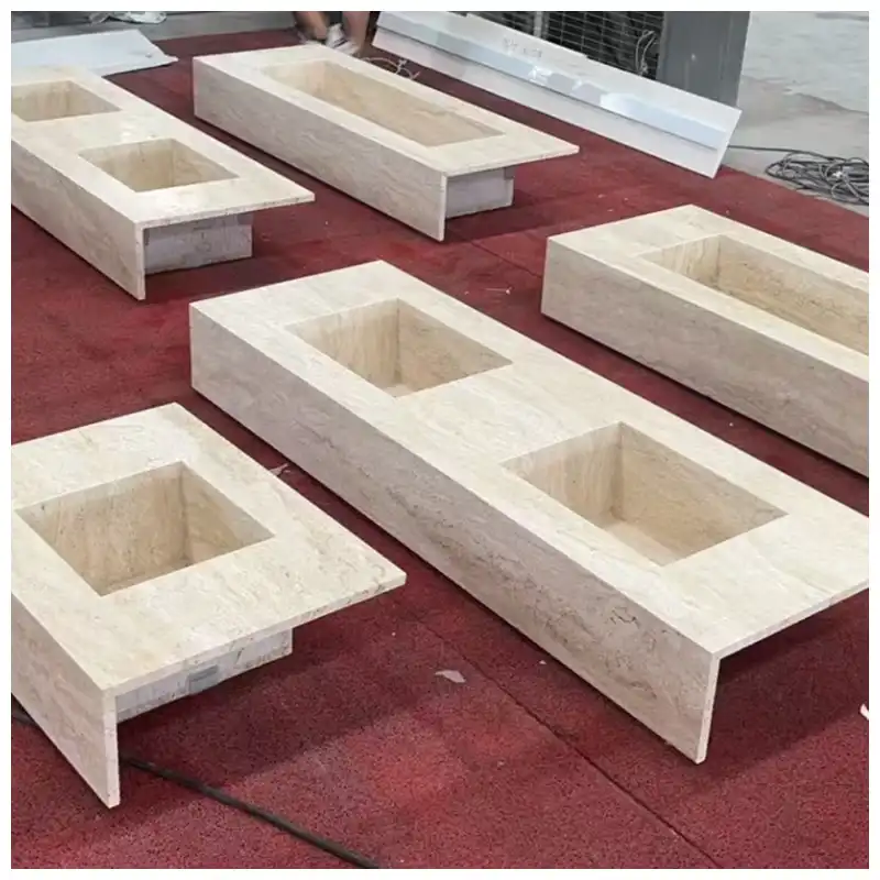 Ivory Travertine Integrated Sinks Ivory Travertine Integrated Sinks