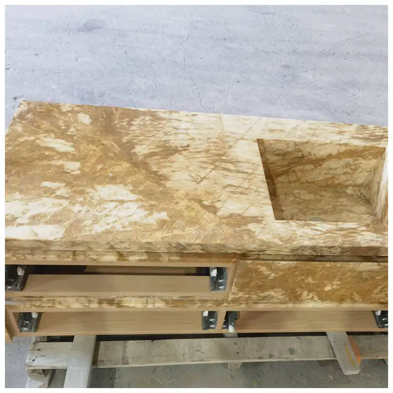 Giallo Siena Marble Wall Hung Cabinet Vanity Tops Giallo Siena Marble Wall Hung Cabinet Vanity Tops