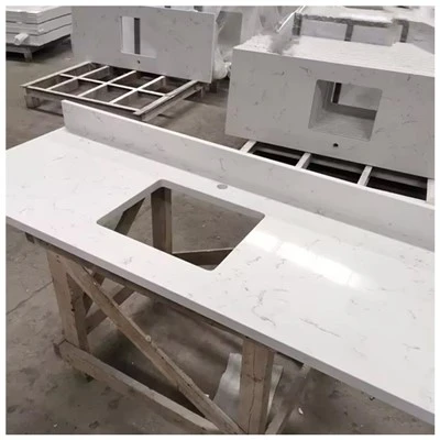 Carrara কোয়ার্টজ ভ্যানিটি শীর্ষ